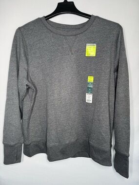 ❤️3/$30 NWT Tek Gear Ultrasoft Fleece Crewneck Sweatshirt - Dark Gray - Size XXL